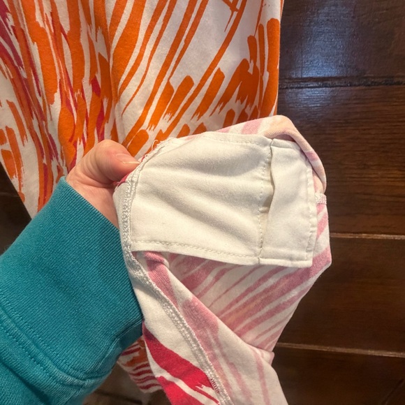 Title Nine XL Swirl print Dress Orange Pink stretch active strappy athletic bra - Picture 3 of 11